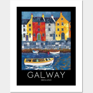 A Pop Art Travel Print of Galway - Ireland Posters and Art